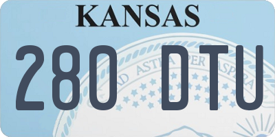 KS license plate 280DTU