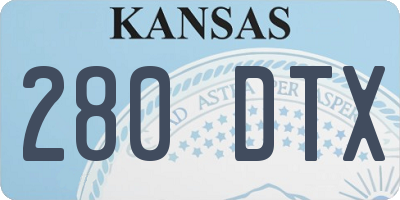 KS license plate 280DTX