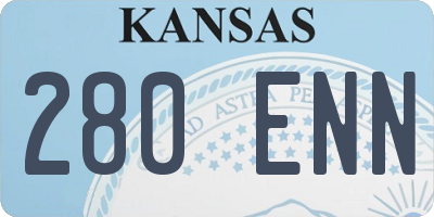 KS license plate 280ENN