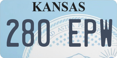 KS license plate 280EPW