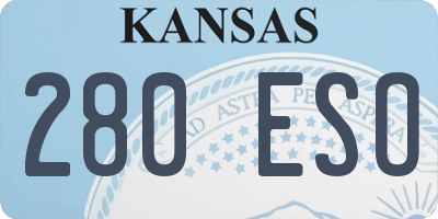 KS license plate 280ESO