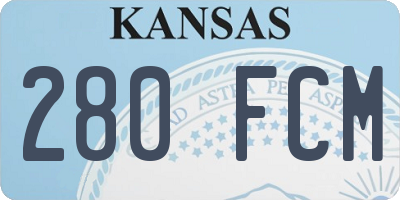 KS license plate 280FCM