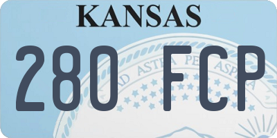 KS license plate 280FCP
