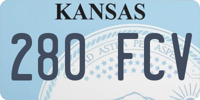 KS license plate 280FCV