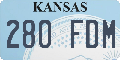 KS license plate 280FDM
