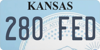 KS license plate 280FED