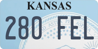 KS license plate 280FEL