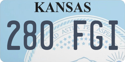 KS license plate 280FGI