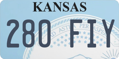 KS license plate 280FIY