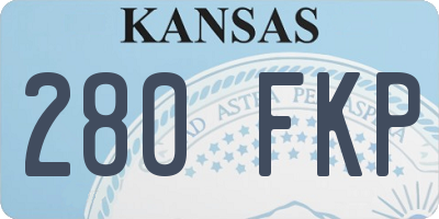 KS license plate 280FKP
