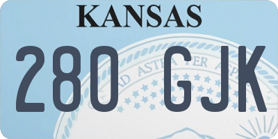 KS license plate 280GJK