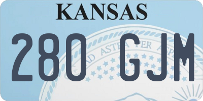 KS license plate 280GJM