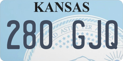 KS license plate 280GJQ