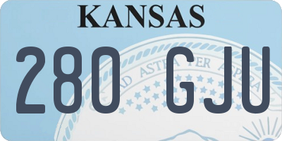 KS license plate 280GJU