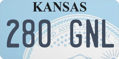 KS license plate 280GNL