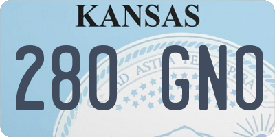 KS license plate 280GNO