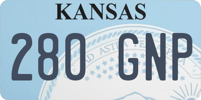 KS license plate 280GNP