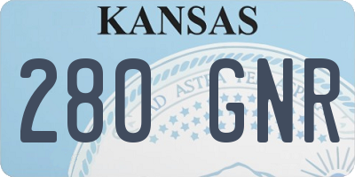 KS license plate 280GNR