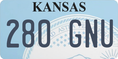 KS license plate 280GNU