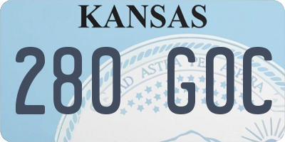 KS license plate 280GOC