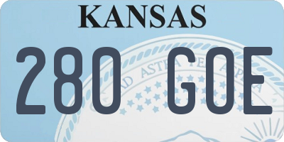 KS license plate 280GOE