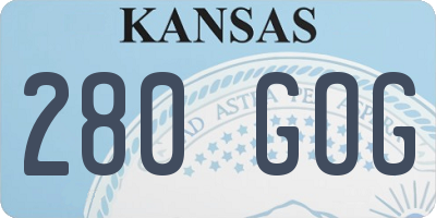 KS license plate 280GOG