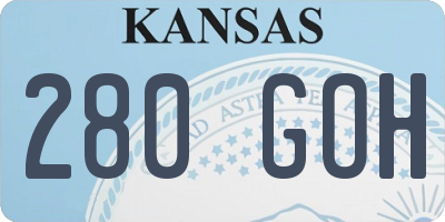 KS license plate 280GOH