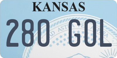 KS license plate 280GOL