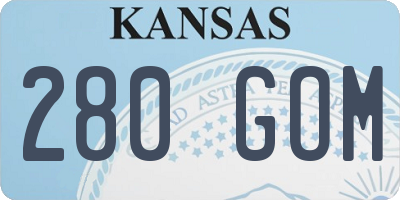 KS license plate 280GOM