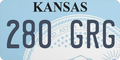 KS license plate 280GRG