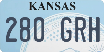 KS license plate 280GRH