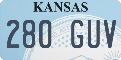 KS license plate 280GUV