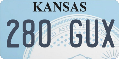 KS license plate 280GUX