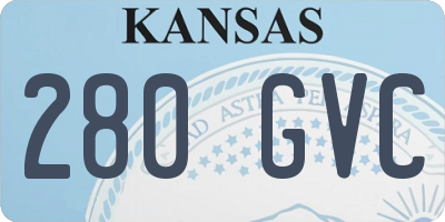 KS license plate 280GVC