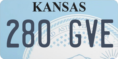 KS license plate 280GVE