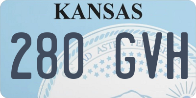 KS license plate 280GVH