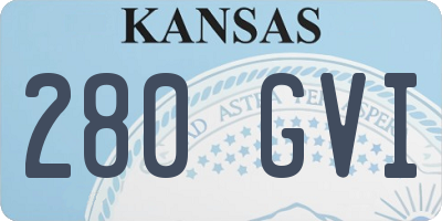 KS license plate 280GVI