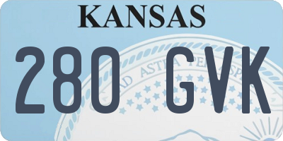 KS license plate 280GVK