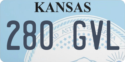 KS license plate 280GVL