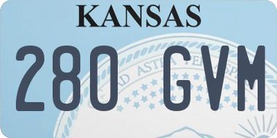 KS license plate 280GVM