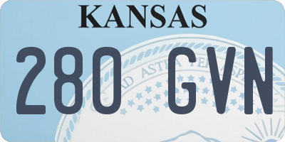 KS license plate 280GVN