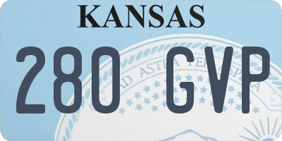 KS license plate 280GVP