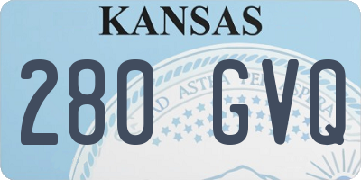 KS license plate 280GVQ