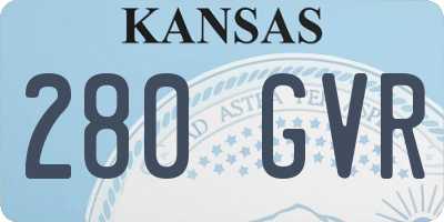 KS license plate 280GVR