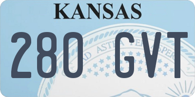 KS license plate 280GVT