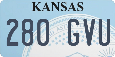 KS license plate 280GVU