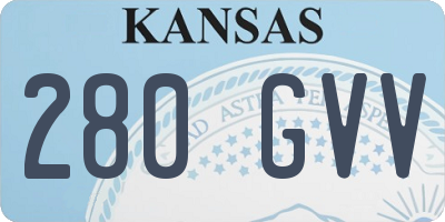 KS license plate 280GVV