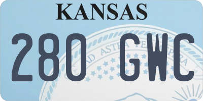 KS license plate 280GWC