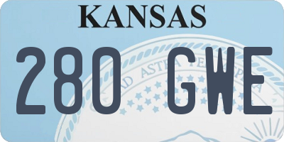 KS license plate 280GWE