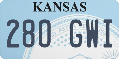 KS license plate 280GWI